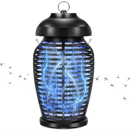 Lámpara Antimosquitos Eléctrico Lámpara Trampa UV Lámpara LED 10W IPX4 Impermeable para Interior y Exterior