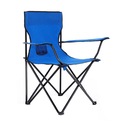 Silla plegable camping silla pesca playa acampada exterior con reposabrazos portavasos de malla blosa lateral resistente 50x50x80c