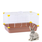 Jaula para Conejos Cobayas Cierre de Seguridad Casa para Mascota pequeña Jaula Conejos 32x29.5x46.5cm