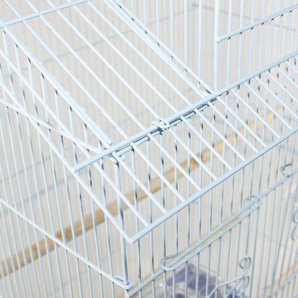 Jaulas para pájaros grande de acero inoxidable jaula para loros de hierro forjado pintada adecuada para canario, amor, pájaro, palomas 46.5*36*103CM