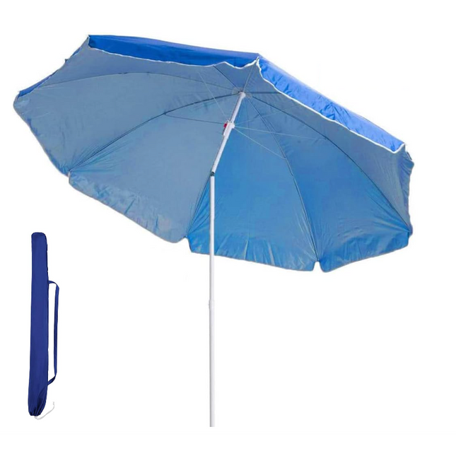 Sombrilla de playa con inclinación ajustable parasol antiviento resistente para patio exteriores terraza jardín