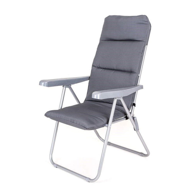 Silla Acolchada Tumbona Plegable y Reclinable con 5 Posiciones Ajustables  68X58X107CM