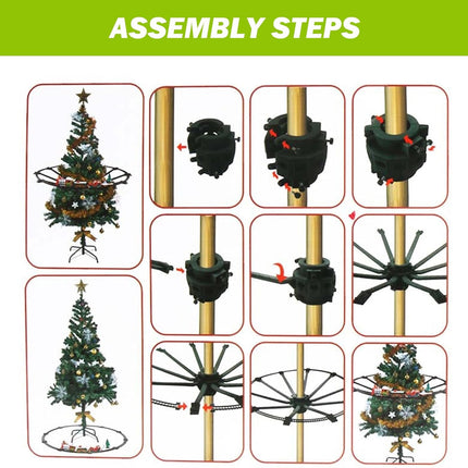 Tren de Navidad para árbol con Luces y Sonidos Juego de Tren eléctrico 270 cm para Colgar en el árbol de Navidad Regalo para Niños