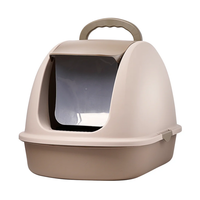 Arenero cerrado para gatos grande caja de arena aseo con cucharra con tapa sin olor  68.5x47x44.5cm