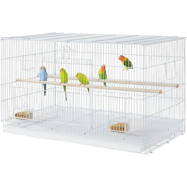 Jaula de pájaros apilable ancha con perchas jaula de vuelo 75*45*45CM