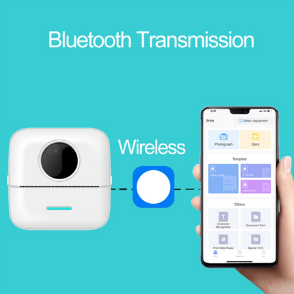 Mini Impresora portátil Bluetooth para móvil Imporesora térmica de etiquetas y fotos para estudiantes