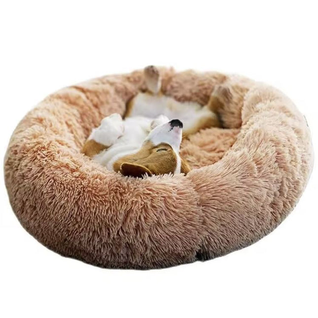 Cama para Gatos Mascotas Encantadora Perros pequeños para Dormir de Felpa Redonda Suave 100*120CM