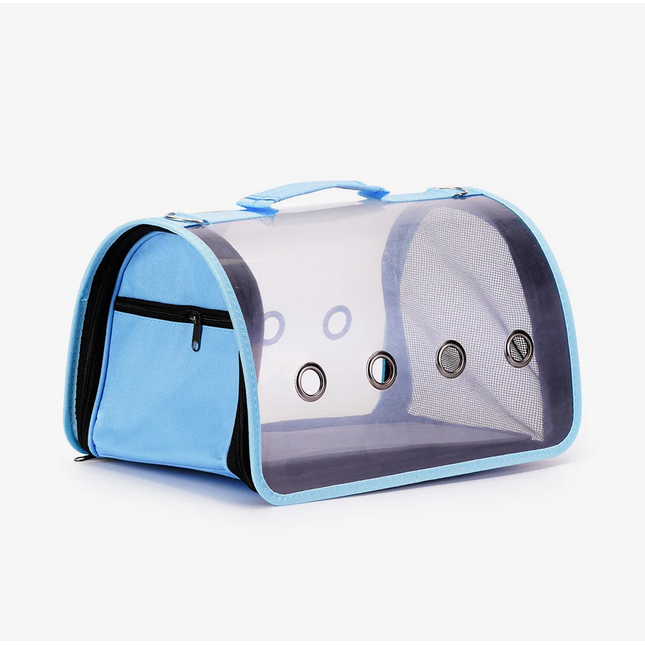 Transportín Perro Gato Bolsa Transporte Transparente Transpirable para Mascotas Portátil Ventilado para Cachorros
