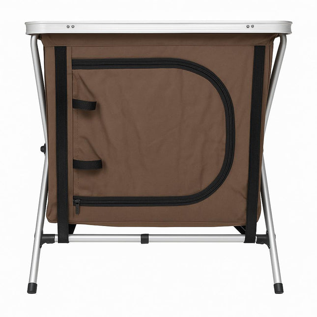 Armario de Cocina Plegable para Camping 60×44×60CM - Mesa de Almacenamiento Compacta
