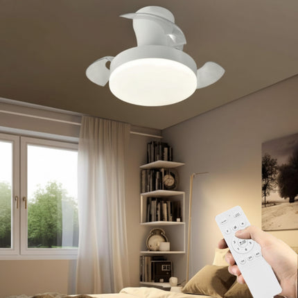 Ventilador de Techo con Luz Pequeño Motor DC Ultra Silencioso, 6 Velocidades, 3 Colores  60cm