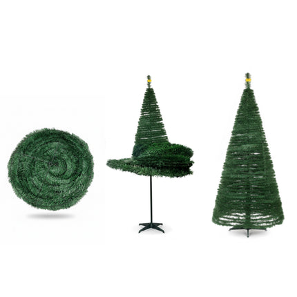 Árbol de Navidad Plegable y Retráctil - Fácil de Montar - Adornos Incluidos