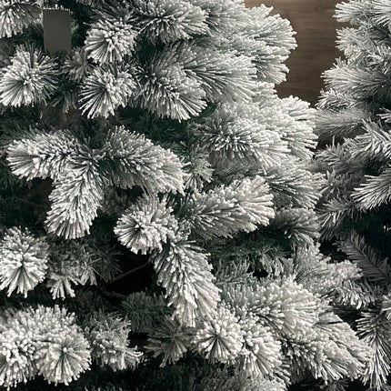 Árbol de Navidad Nevado Supergrueso Frondoso, Ramas con con Agujas de Pino Nieve, Apertura de Montaje Simple y Espeso