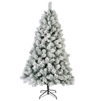 Árbol de Navidad Nevado Supergrueso Frondoso, Ramas con con Agujas de Pino Nieve, Apertura de Montaje Simple y Espeso