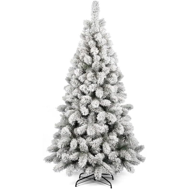 Árbol de Navidad Nevado Supergrueso Frondoso, Ramas con con Agujas de Pino Nieve, Apertura de Montaje Simple y Espeso