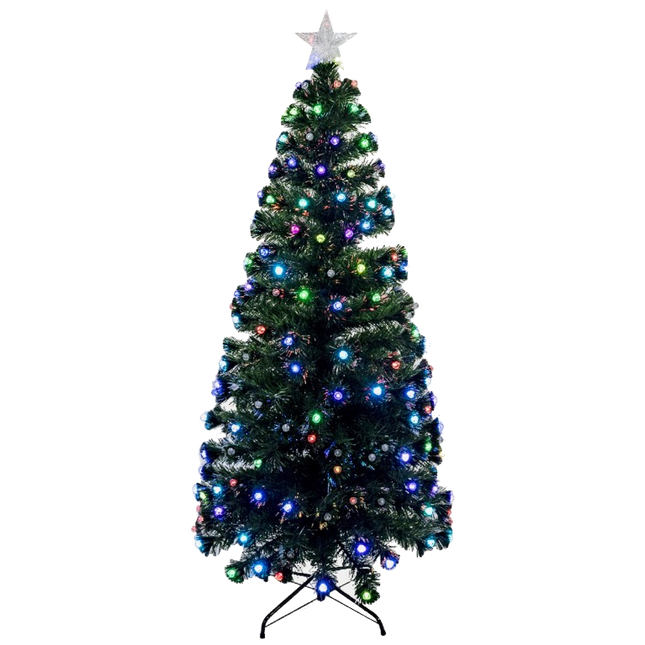 Árbol de Navidad Fibra Óptica con Luces de Colores 60CM