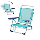 Silla de Playa Reclinable y Plegable Convertible en Cama – Aluminio Ligero y Textileno, 4 Posiciones, Portátil para Camping, Jardín, Terraza, 53x62x20/78CM