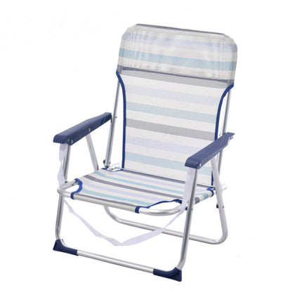 Sillas Playa fijas de Asiento Bajo de Aluminio Silla Plegable de 48x23x70cm