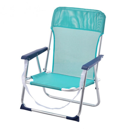 Sillas Playa fijas de Asiento Bajo de Aluminio Silla Plegable de 48x23x70cm