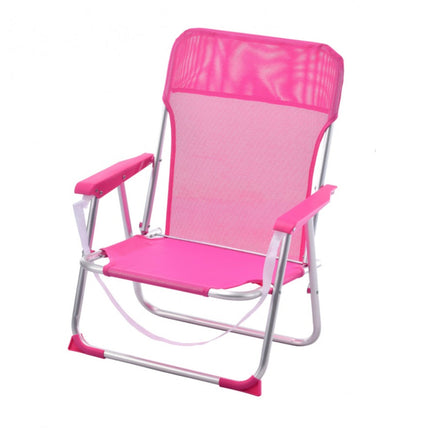 Sillas Playa fijas de Asiento Bajo de Aluminio Silla Plegable de 48x23x70cm