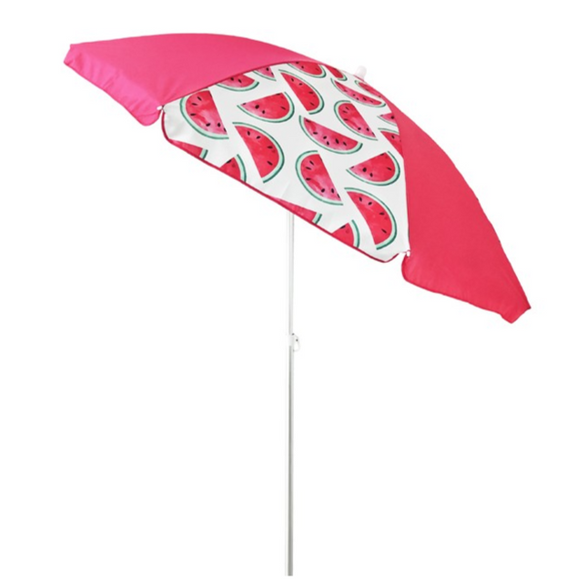 Sombrilla de Playa Parasol Playa inclinable contra rayo UV poste aluminio sombrilla portátil altura ajustable Inclinación giratoria