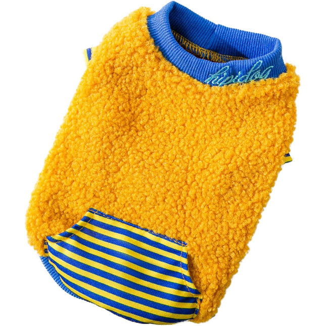 Ropa para gatos perros de dos colores de terciopelo de algodón de dos patas, suave y cómoda talla L