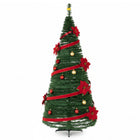 Árbol de Navidad Plegable y Retráctil - Fácil de Montar - Adornos Incluidos