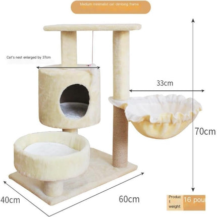 Arbol De Gatos Marco De Escalada For Gatos, Estante For Gatos, Nido Pequeño De Madera, Marco De Escalada, Colchón, Suministros For Gatos Grandes
