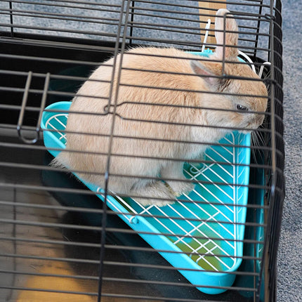 Arenero de plástico de Conejo para Mascotas Entrenador de Orinal fácil de Limpiar esquineras Conejos