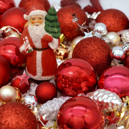 Juego de 40 adornos de bolas de Navidad bolas colgantes 5cm para decoración de árbol de Navidad