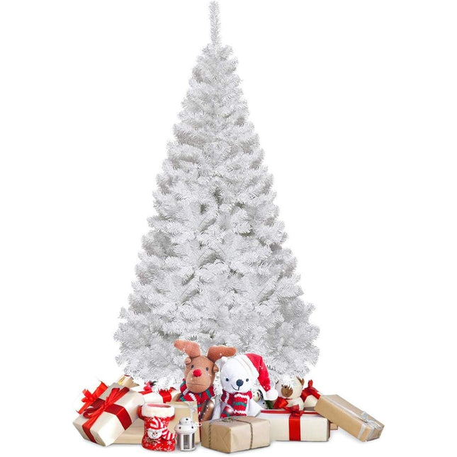 Árbol de Navidad Artificial Blanco Material PVC Soporte de Metal 90/120/150/180/210/240cm