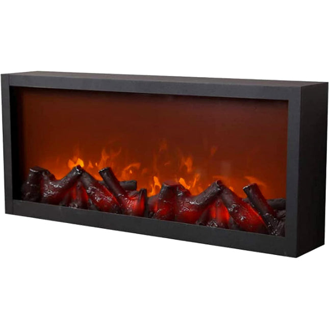 Luz de Llama Decorativa para Chimenea Eléctrica Empotrada Incorporada, con Juego De Leños Efecto Decorativo