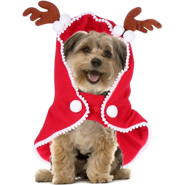 Ropa para Mascotas de Navidad Disfraz de Navidad Capucha Capa Collar Gorro Pañuelo