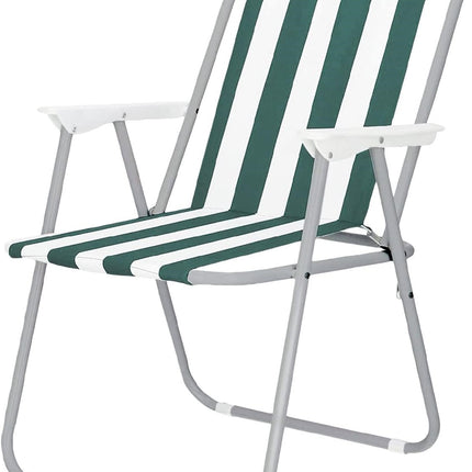 Pack de 2 sillas de Playa Plegables con Reposabrazos silla playa plegable portátil para ocio al aire libre camping 74X52X38CM
