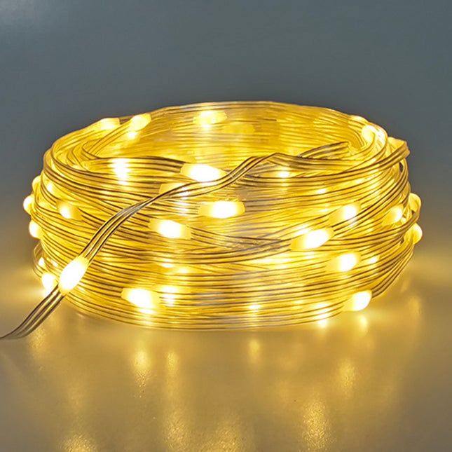 Guirnaldas Luces 50-280 LED 4.95-22.32m Exterior Enchufar cable transparente Decoración para  Jardines Boda Fiesta Multicolores