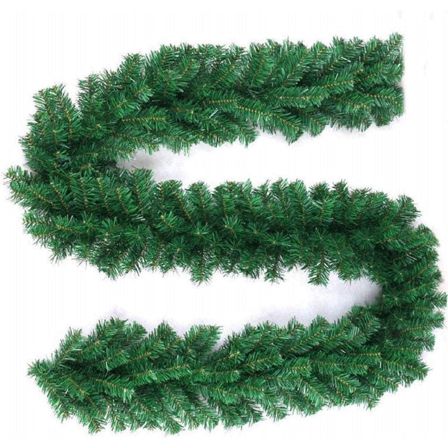 Guirnalda de Navidad de 270cm color verde guirnaldas de decoración navideño de pino verde largo