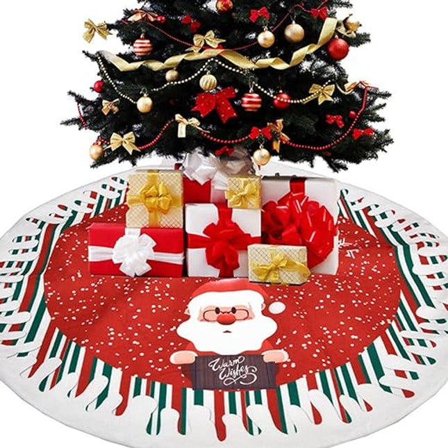 Falda del árbol de Navidad 80cm Rojo Estampado de Imagenes de Navidad