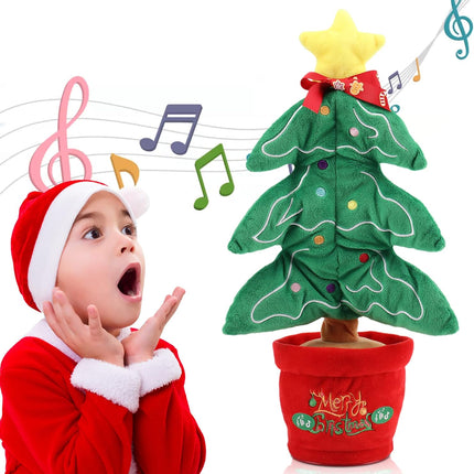 Juguete de Canto de Navidad Peluche imitador para niños Decoración De Música con USB