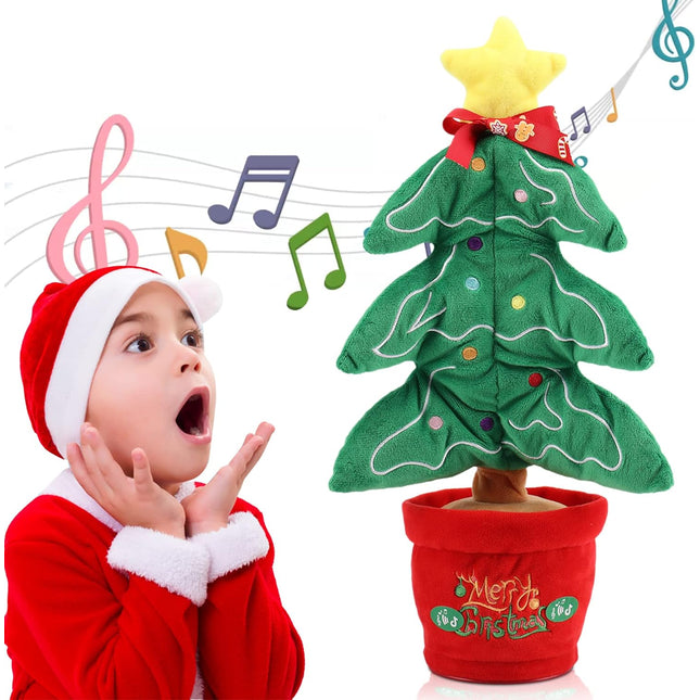 Juguete de Canto de Navidad Peluche imitador para niños Decoración De Música con USB