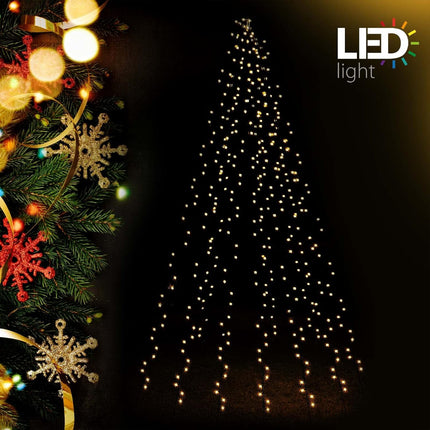 Tiras Luces 100-600 LED para árbol de Navidad 0.3m-3m de alto Exterior IP44 Enchufar Multicolores