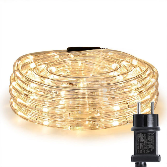 Cadena de luces LED Cálido con Enchufe EU Tubo Fluorescente 4 Modos de Brillo Exterior