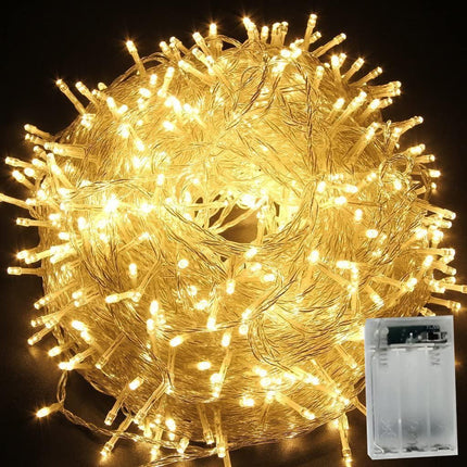 Guirnaldas Luces 0-100 LED Cálido 2m-10m cable transparente Decoración para Arbol Navidad con Pilas