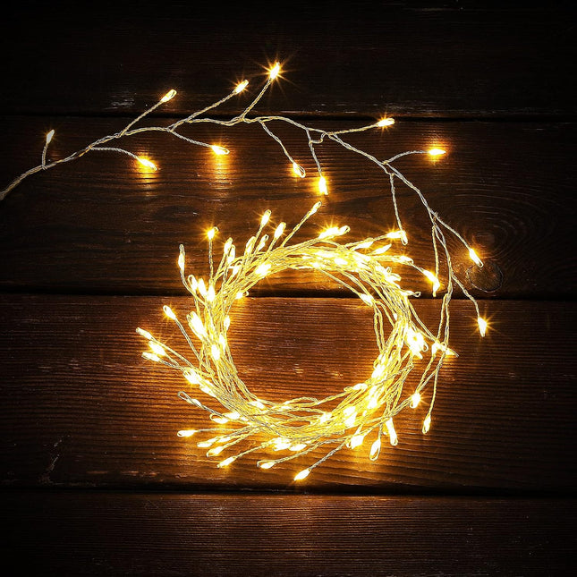 Guirnaldas Luces 200-540 LED 1.8-5.3m 8 Modos Exterior Cable Transparente Decoración para Navidad Fiesta Multicolores