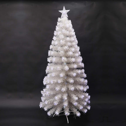 Árbol Navidad Blanco Gradiente de LED de Fibra Óptica Transparente