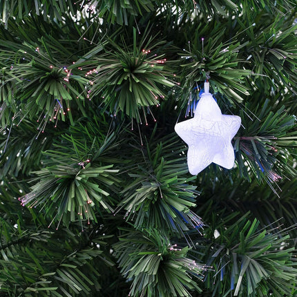 Árbol Navidad Artificial con Luces Incorporadas LED Estrellas Blancas