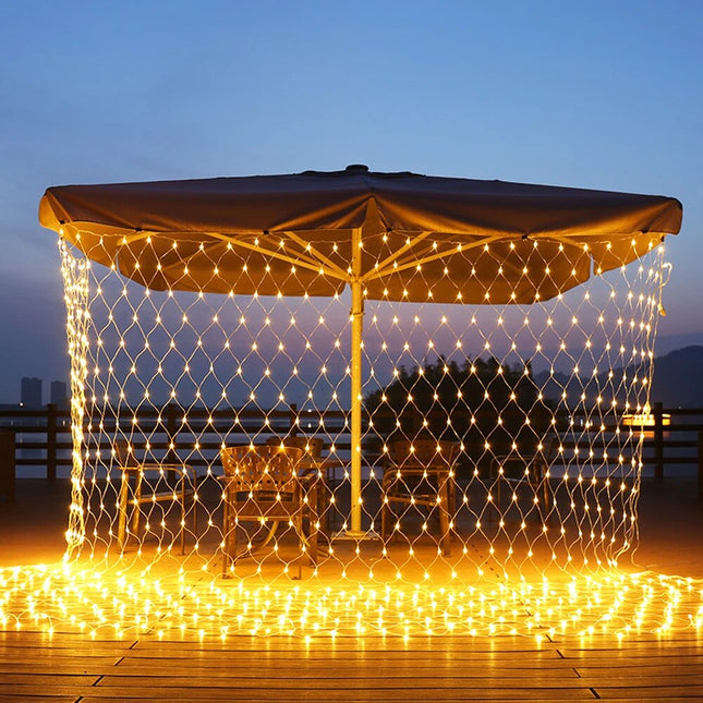 Guirnalda Luces 120/270 LED Cálido Luz de Red 8 modos de brillo Exterior IP44
