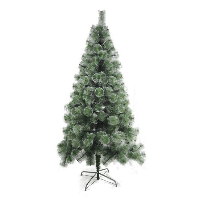 Árbol de Navidad Pino 90-280cm Abeto Artificial Ignífugo con Hojas de Aguja Decoración Navideña Ideal para Hogar Oficina y Local Soporte Metálico