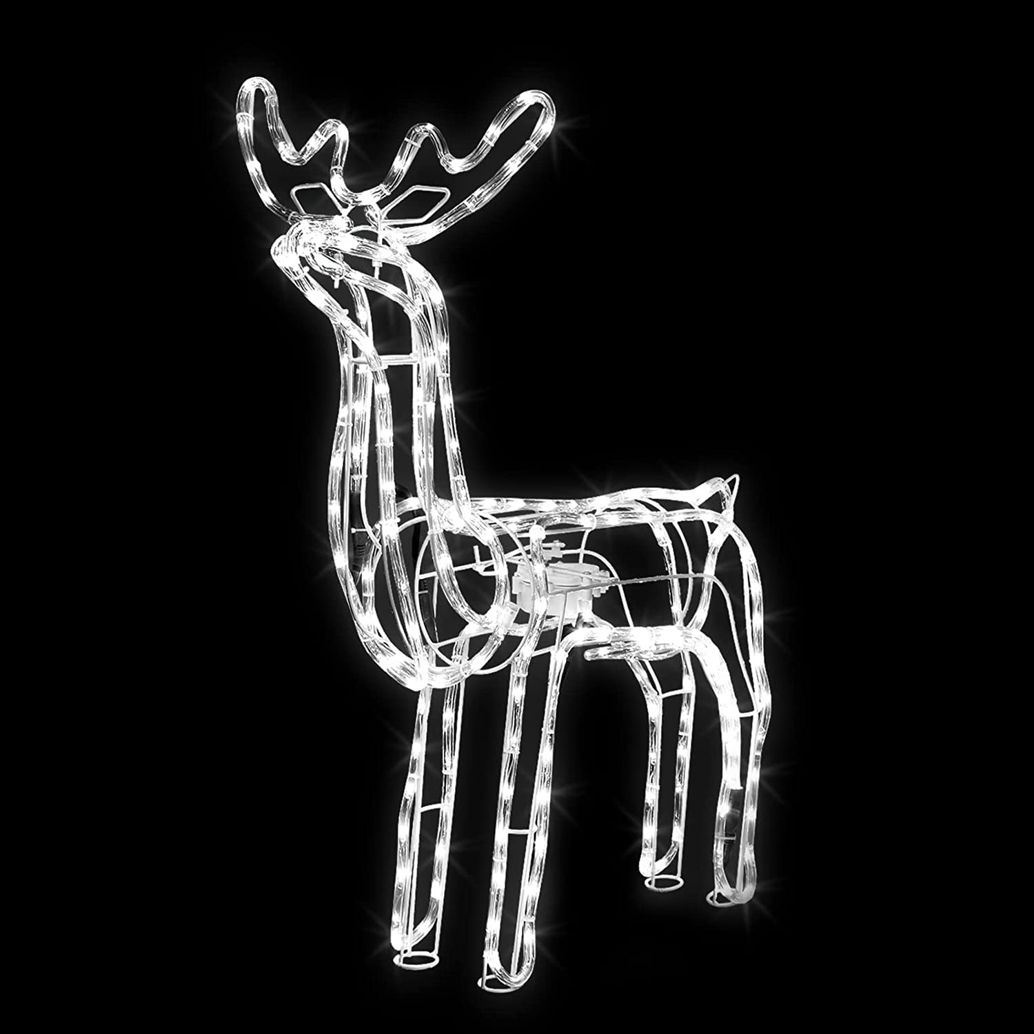 Estructura De Reno Y Trineo Con Tubo De Luces Frías De 288 Leds Apto Para Exteriores Tutumi