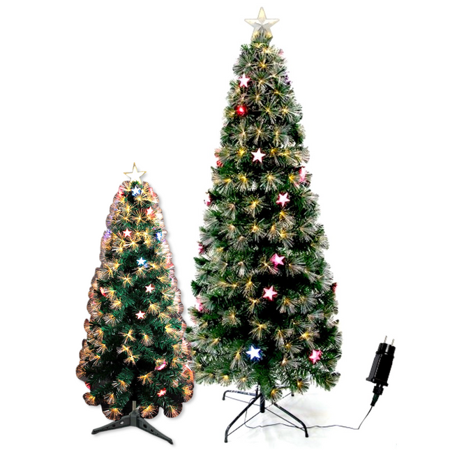 Árbol de Navidad Verde Artificial con Estrellas Luces Cálidos incorporados