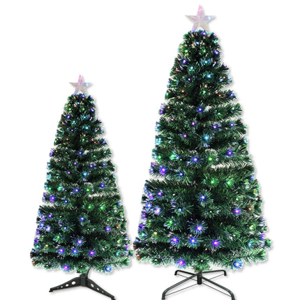 Árbol de Navidad Colorido V8 LED Fibra Óptica con luces led integradas