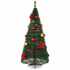 Árbol de Navidad Plegable y Retráctil - Fácil de Montar - Adornos Incluidos